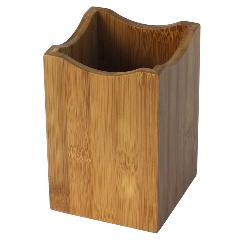 Oceanstar Eco-Friendly Contemporary Bamboo Utensil Holder in Brown