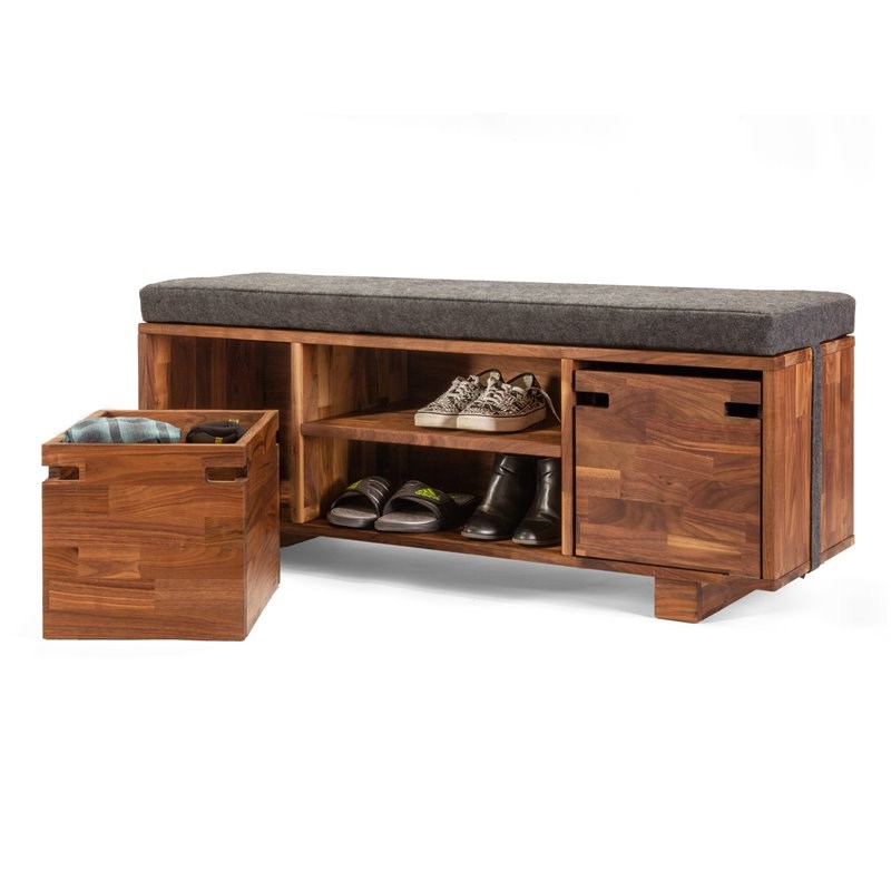Modwerks Furniture Design Zuma Modern Solid Wood Storage Box in Natural