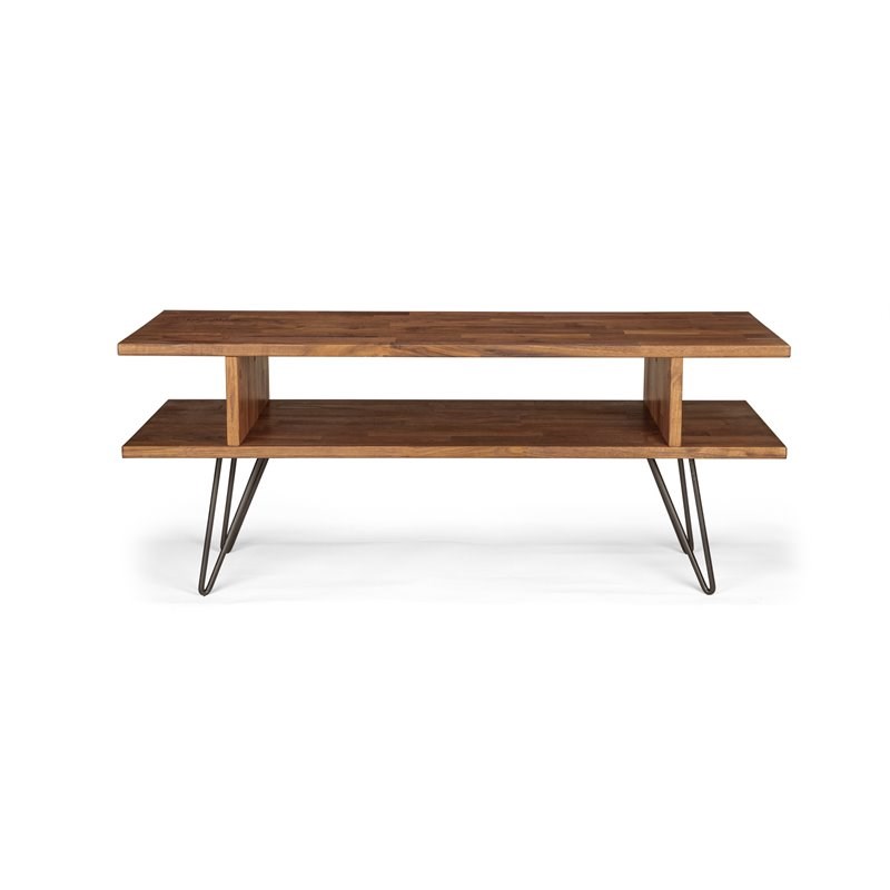 Modwerks Furniture Design Zuma Solid Wood Coffee Table with Metal Leg in Natural