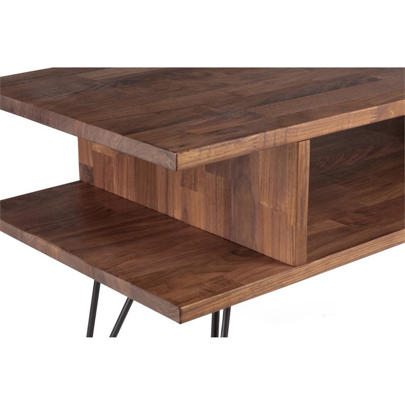 Modwerks Furniture Design Zuma Solid Wood Coffee Table with Metal Leg in Natural