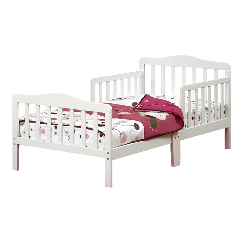 Wooden Toddler Bed White Olek 