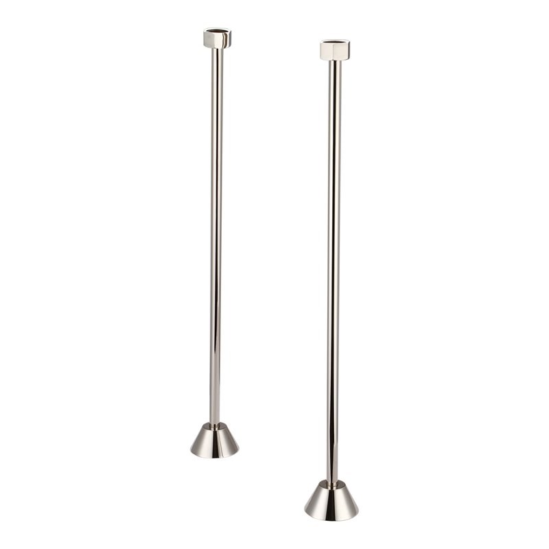Water Creation Straight Solid Brass Supply Line in Polished Nickel