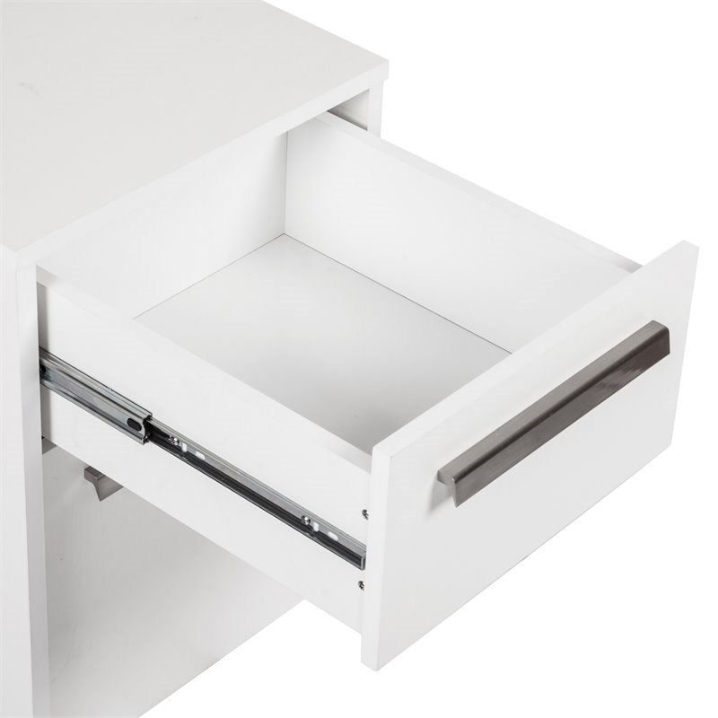 Saint Birch Miami 2-Drawer Modern Wood Mobile File Cabinet in White