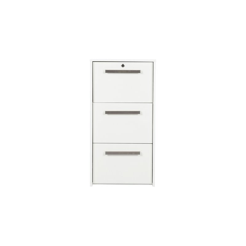 Saint Birch Miami 3-Drawer Modern Wood Lateral File Cabinet in White