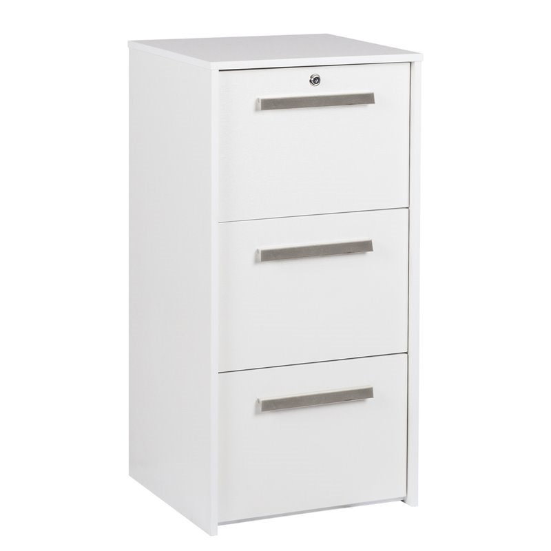 Saint Birch Miami 3-Drawer Modern Wood Lateral File Cabinet in White