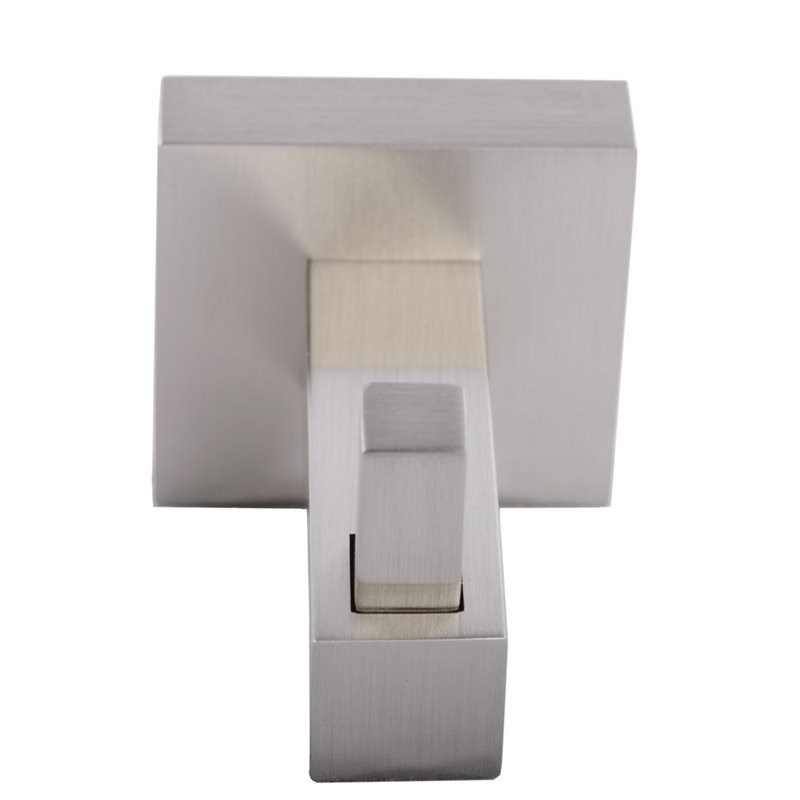 Tella Square Series Contemporary Brass Robe Hook in Brushed Nickel