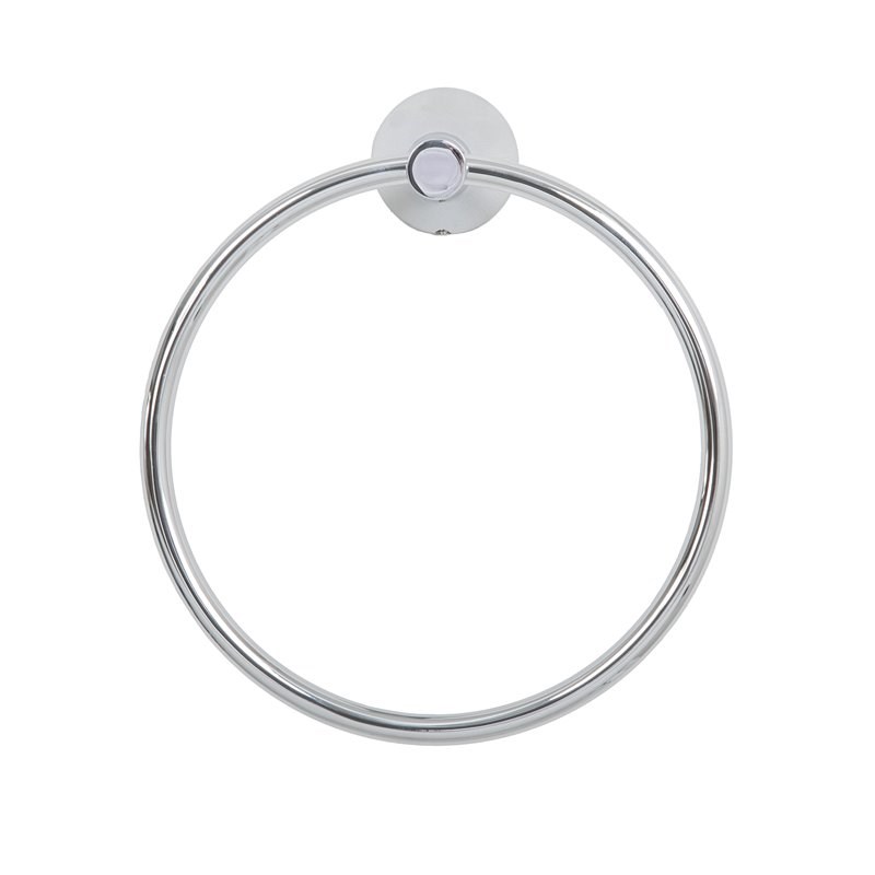 Tella Contemporary Series Brass Towel Ring in Polished Chrome