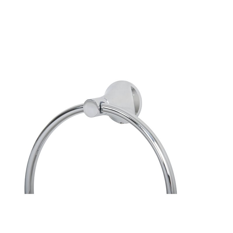 Tella Contemporary Series Brass Towel Ring in Polished Chrome