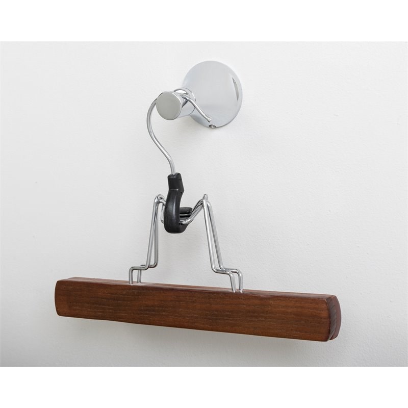 Tella Contemporary Series Brass Robe Hook in Polished Chrome