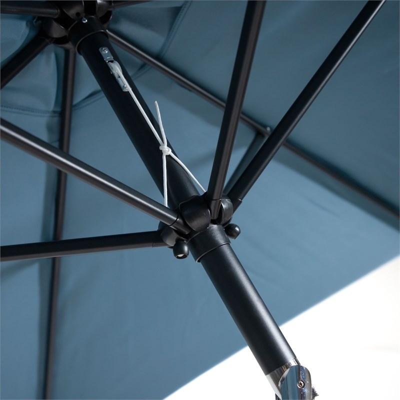 Greemotion Halo 9Ft Blue Adjustable Articulated Tilting Fabric Patio