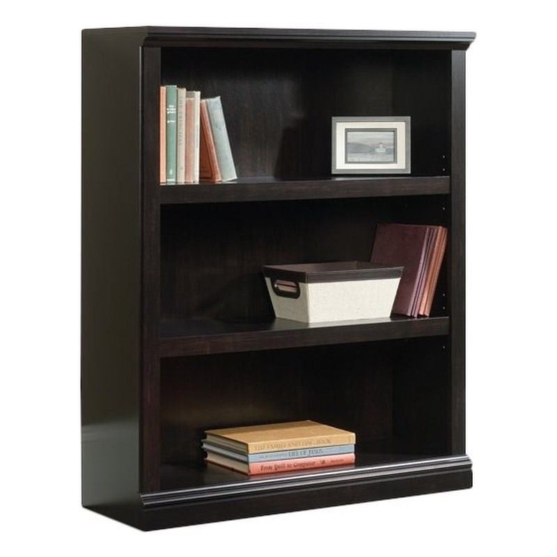 Sauder Select 3 Shelf Bookcase in Estate Black