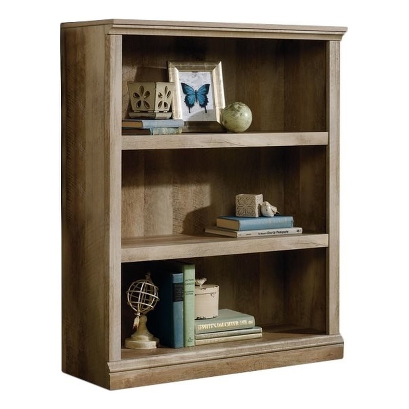 Sauder Select 3 Shelf Bookcase in Lintel Oak