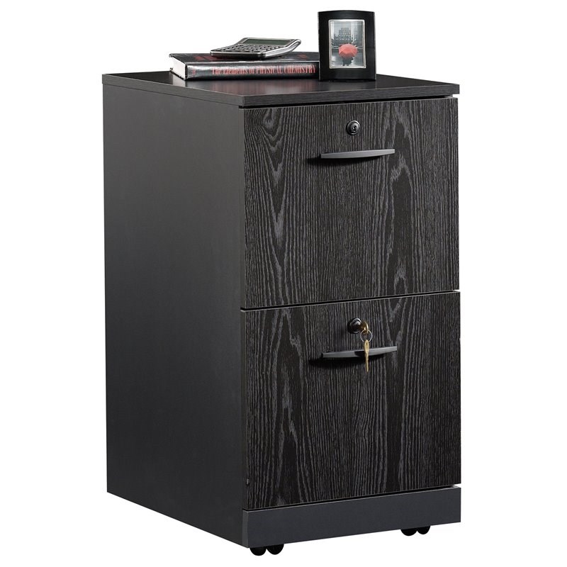 Sauder Via 2 Drawer Wood File in Bourbon Oak Homesquare