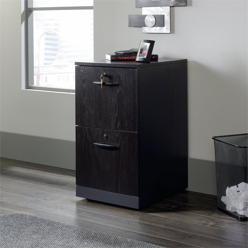 Sauder Via 2 Drawer Wood File in Bourbon Oak Homesquare
