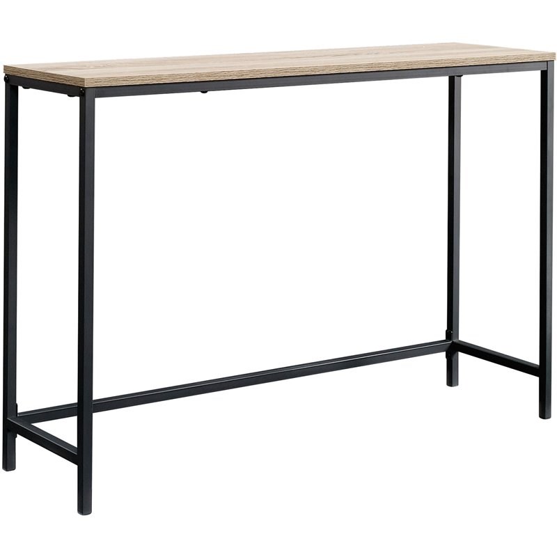 Sauder North Avenue Narrow Metal Frame Console Table in Charter Oak