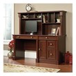 Sauder Palladia Contemporary Wood Computer Desk With Hutch in Cherry