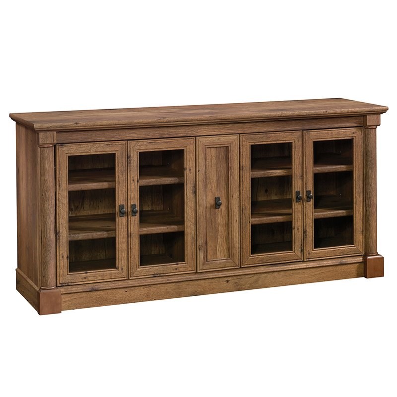 Sauder Palladia 70" TV Stand in Vintage Oak Homesquare