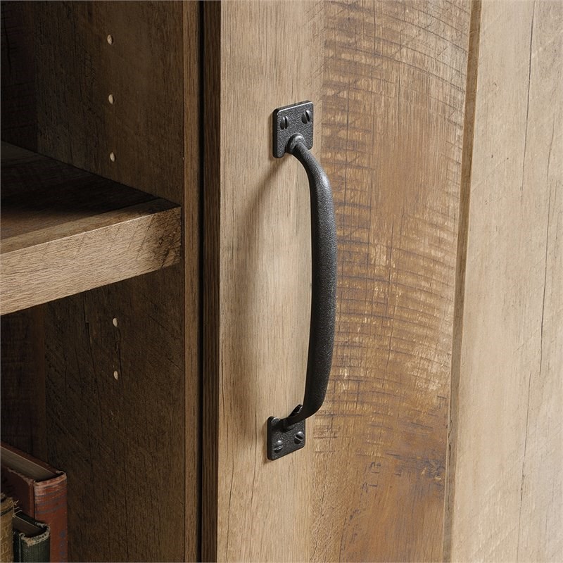 Sauder Adept 6 Shelf Storage Cabinet in Craftsman Oak
