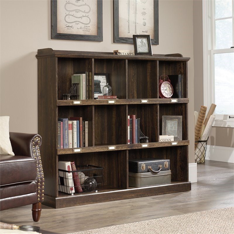 sauder barrister lane engineered wood 10cubby bookcase in