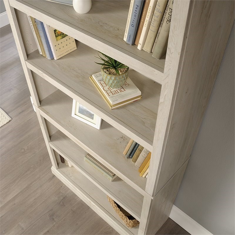 Sauder 5 Shelf Bookcase in Chalked Chestnut