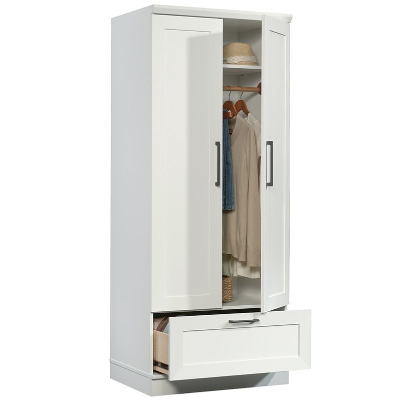 Sauder HomePlus Wardrobe Armoire in Soft White