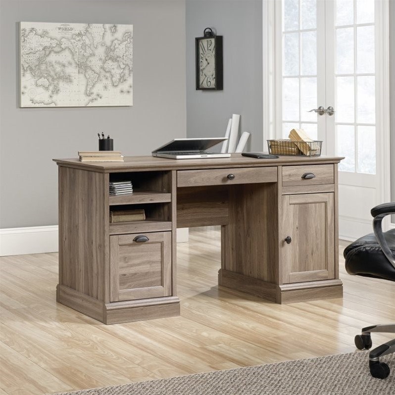 Barrister Lane 2 Piece Executive Desk and Lateral File Cabinet Set in ...