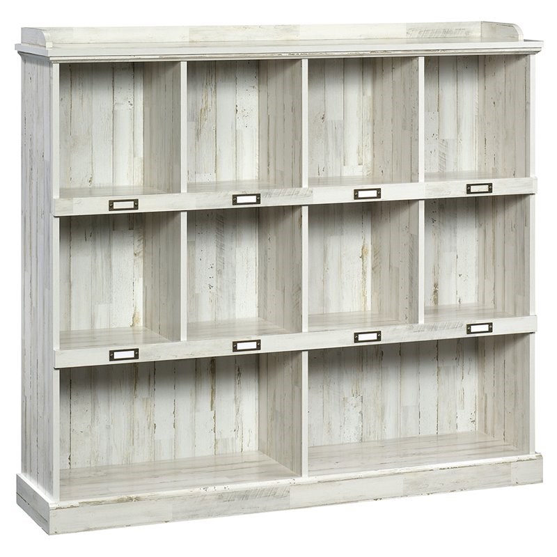 Sauder Barrister Lane Engineered Wood 10Cubby Bookcase in White Plank