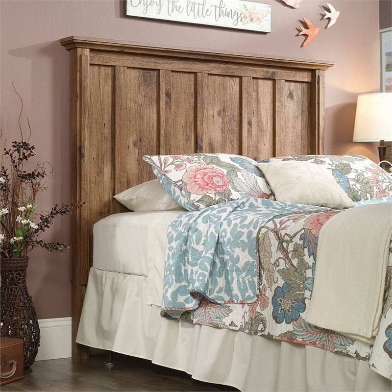 Sauder New Grange Queen Panel Headboard In Vintage Oak - 423707