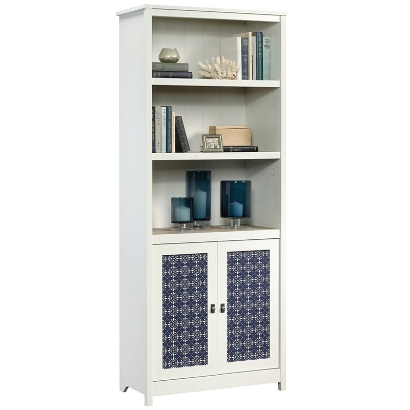 Sauder Cottage Road Engineered Wood 3Shelf Bookcase in Soft White
