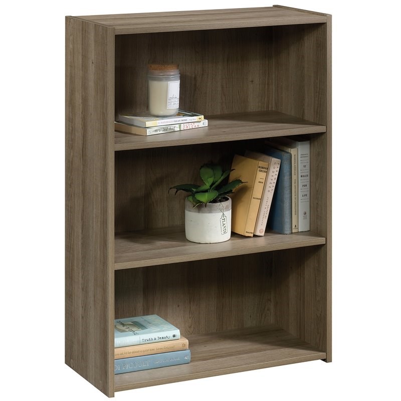 Sauder Beginnings Modern Engineered Wood 3-Shelf Bookcase in Summer Oak