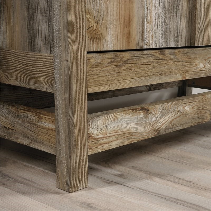 Sauder Granite Trace Contemporary Wood Storage Cabinet in Rustic Cedar