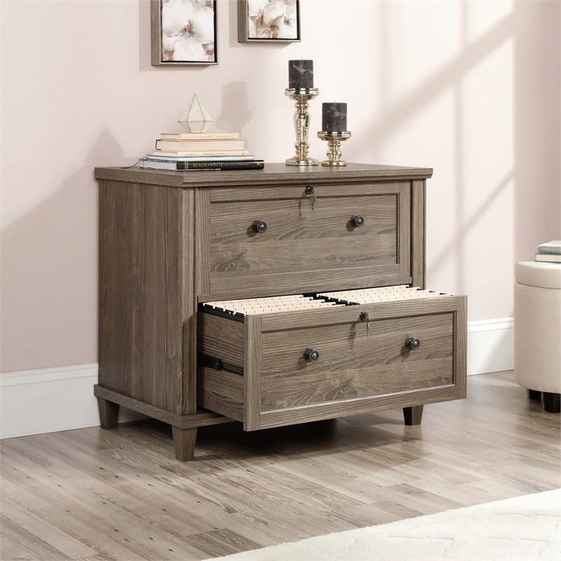 Sauder Hammond Contemporary Wood Lateral File in Emery Oak