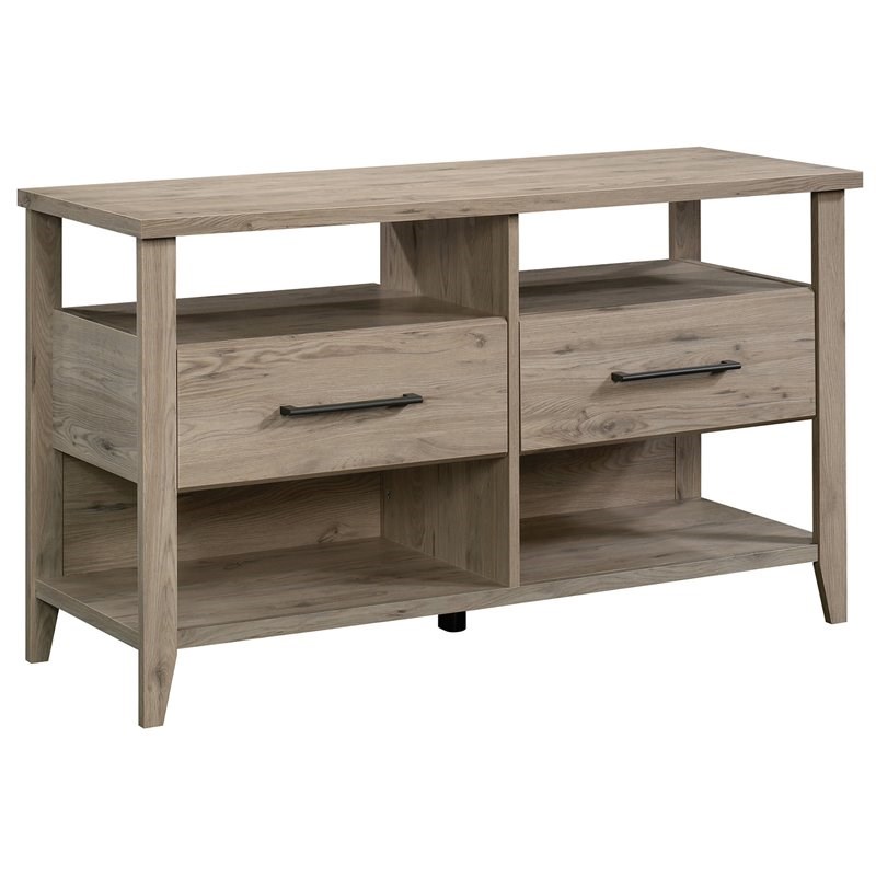 sauder summit station contemporary wood 50" tv stand in laurel oak 425012