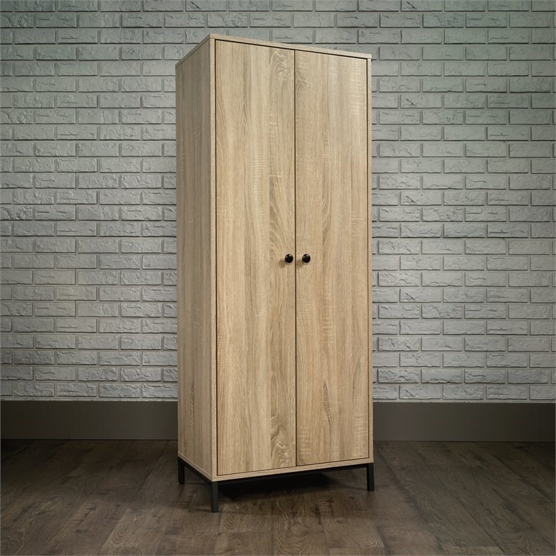 Sauder North Avenue Contemporary Tall Wood Storage Cabinet in Charter Oak