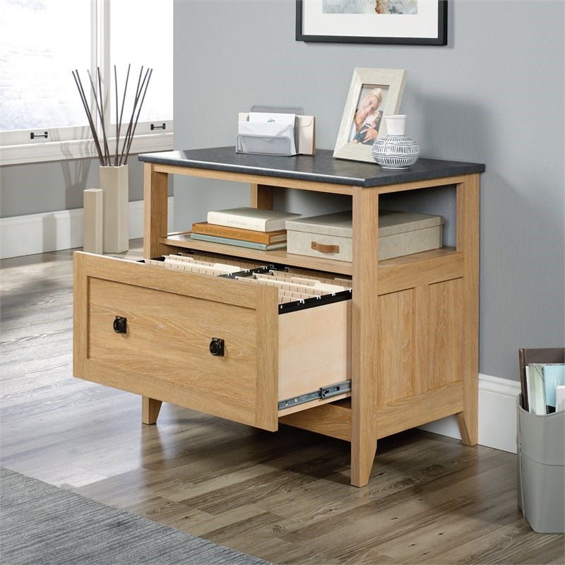 Sauder August Hill 1 Drawer Wood Lateral File Cabinet In Dover Oak 426133