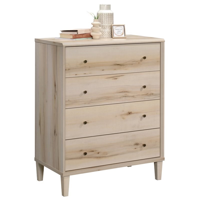 Sauder Willow Place Engineered Wood 4-Drawer Bedroom Chest in Pacific Maple