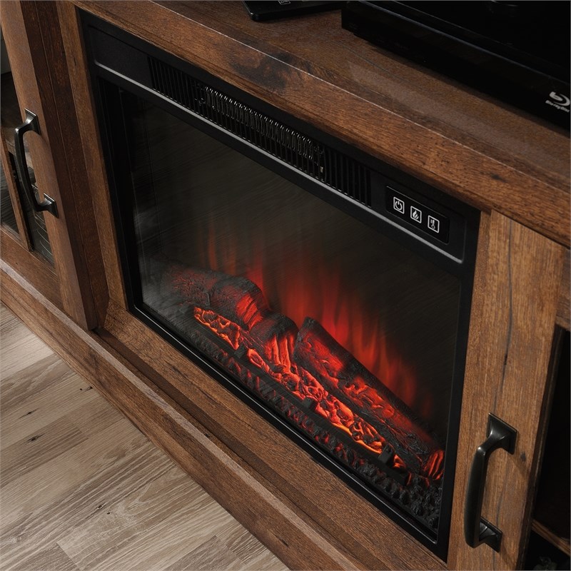 Sauder Engineered Wood and Glass Media Fireplace for TVs Up To 65