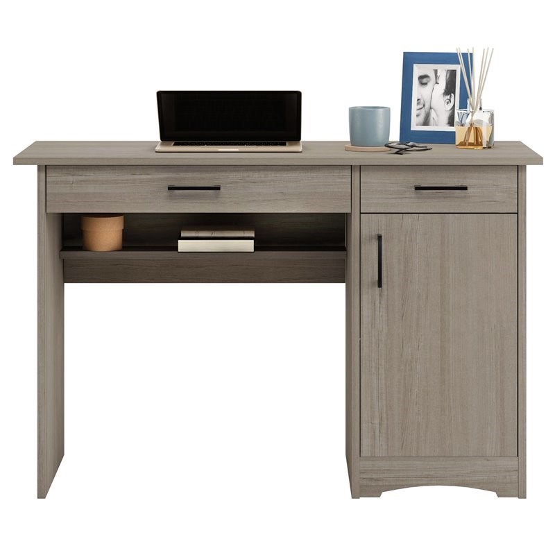 sauder beginnings engineered wood computer desk in silver ...