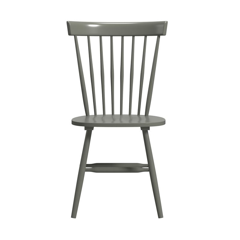 Sauder New Grange Solid Wood Spindle Back Dining Chair - Pewter Green (Set of 2)