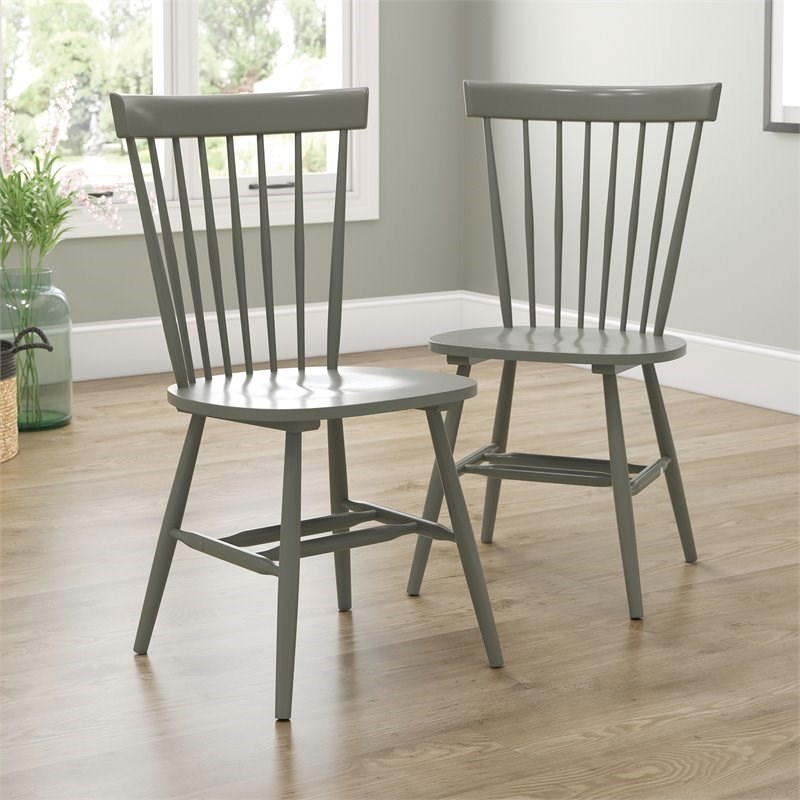 sauder new grange solid wood spindle back dining chair ...