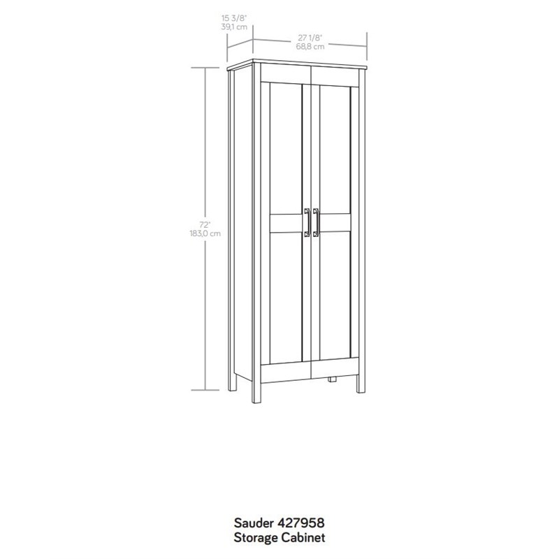 Sauder Select 2 Door Engineered Wood Storage in Rural Pine Homesquare