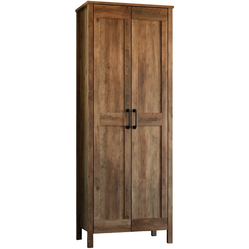 Sauder Select 2 Door Wooden Storage Cabinet in Rural Pine