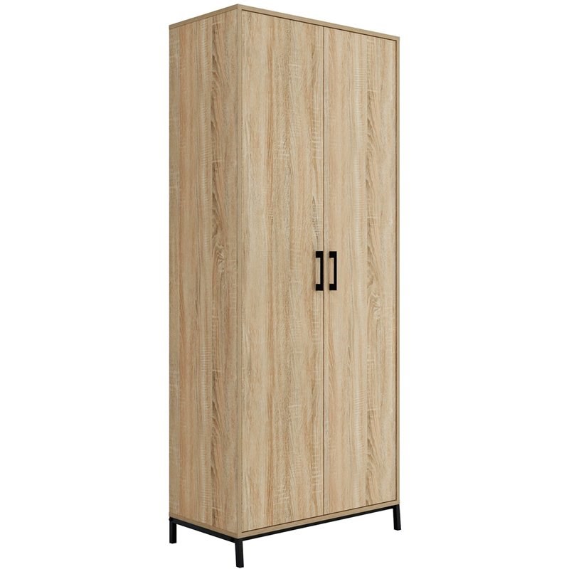 Sauder North Avenue Storage Cabinet in Engineered Wood-Charter Oak Finish
