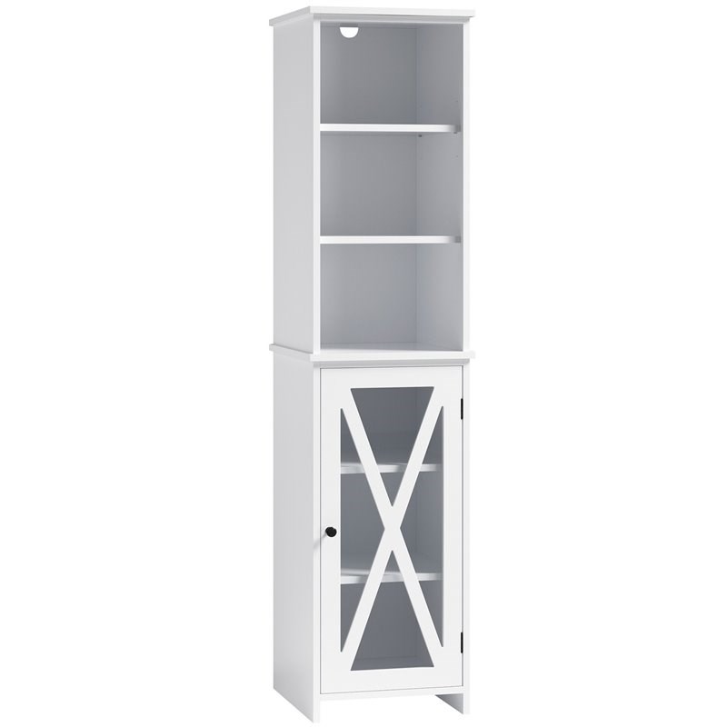 Sauder Cottage Road Engineered Wood Linen Tower in White
