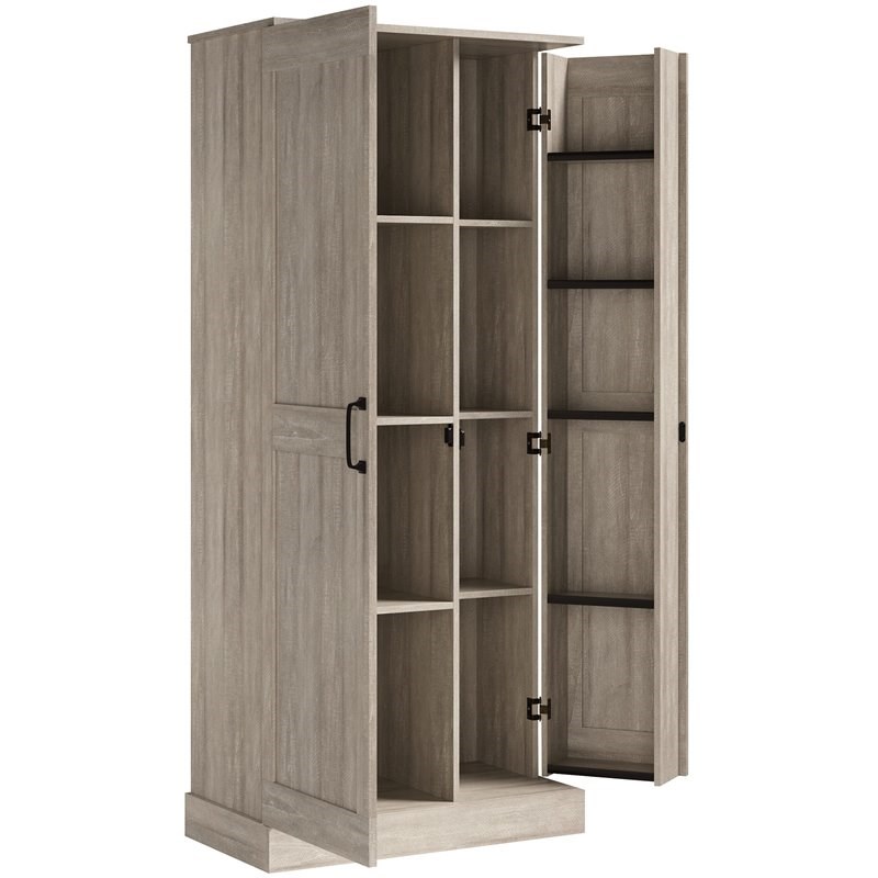 Sauder Double Deep Storage Cabinet in Engineered Wood-Spring Maple