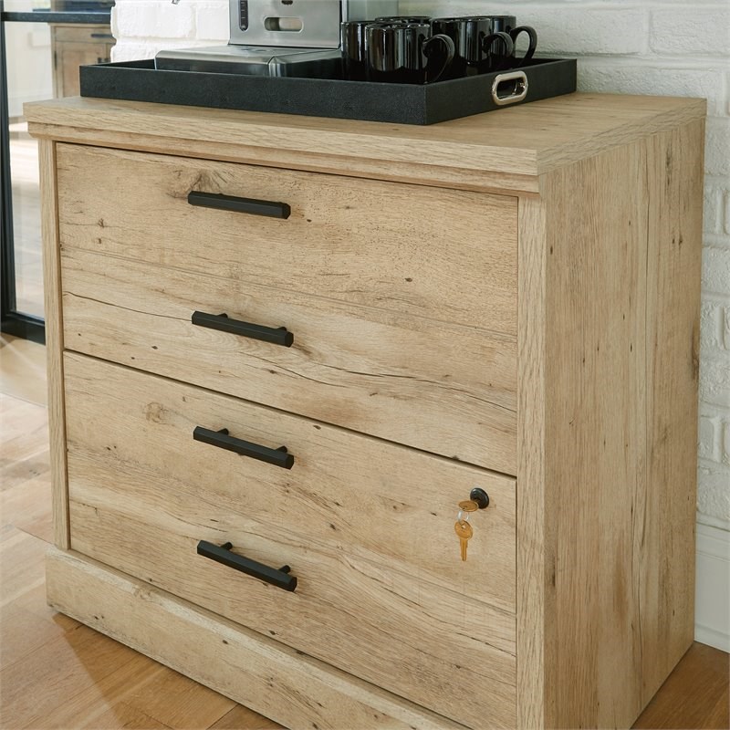 Sauder Mason Peak Engineered Wood 2-Drawers Lateral File Cabinet Prime Oak