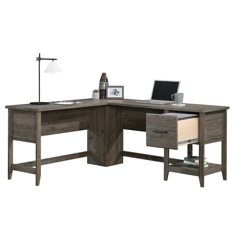 Sauder Summit Station Engineered Wood LShaped Home Office Desk in