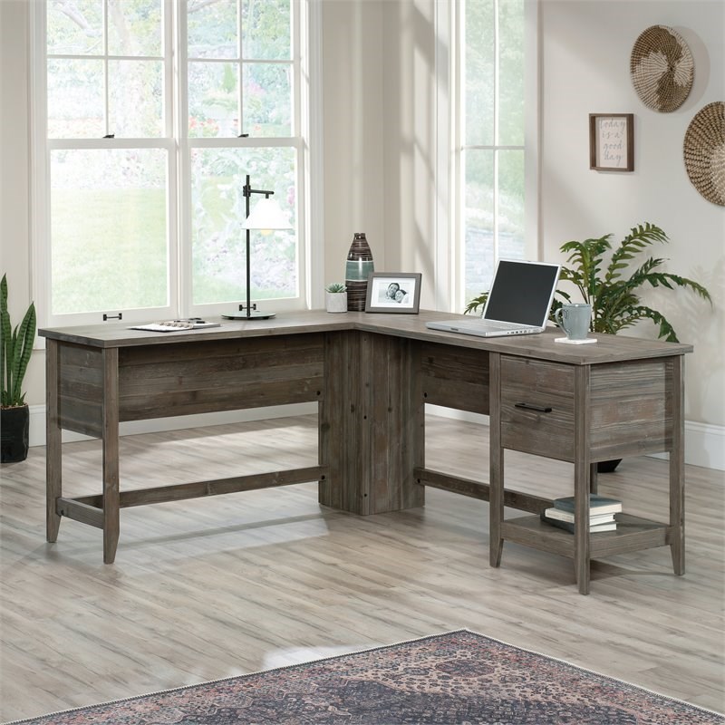 Sauder Summit Station Engineered Wood LShaped Home Office Desk in