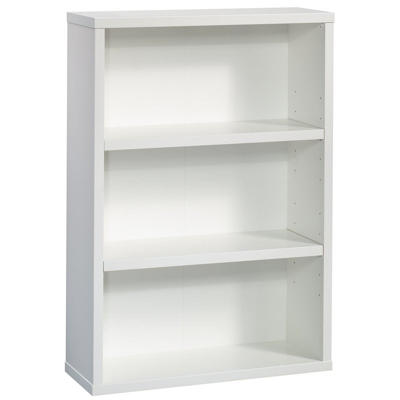 Sauder Engineered Wood 3-Shelf Bookcase in Soft White