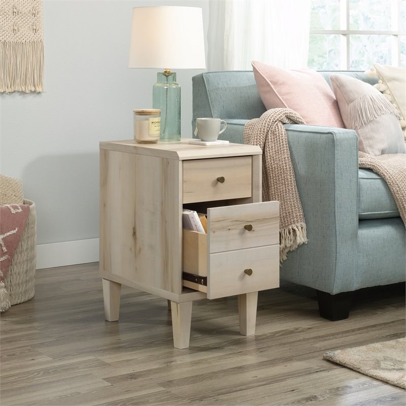 Sauder Willow Place Engineered Wood 2-Drawers End Table in Pacific Maple
